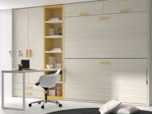 Habitación juvenil con litera abatible