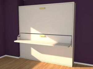 Litera abatible Touch con mesa y estantes interiores