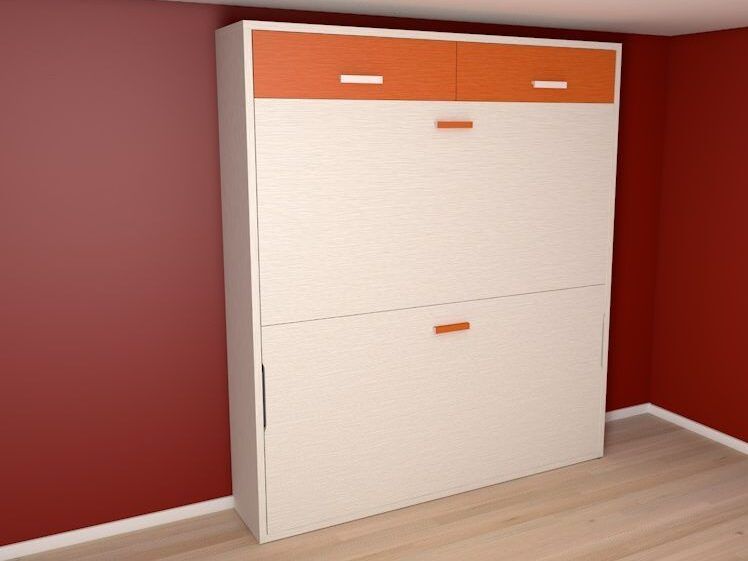 Litera abatible Touch con altillos y estantes interiores