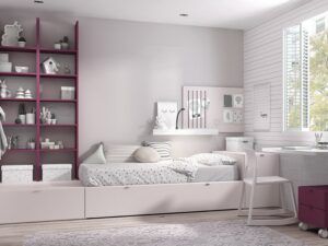 Dormitorio infantil de lineas depuradas y actuales