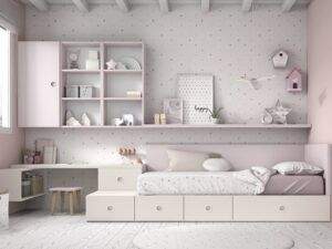 Dormitorio infantil con cama modular