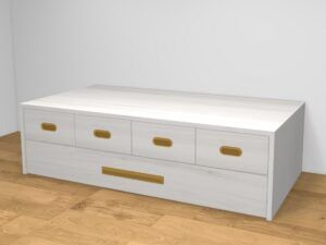Compacta con cama nido y cuatro contenedores