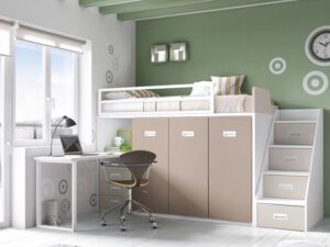 LITERA CON ESCALERA CONTENEDORA Y MESA