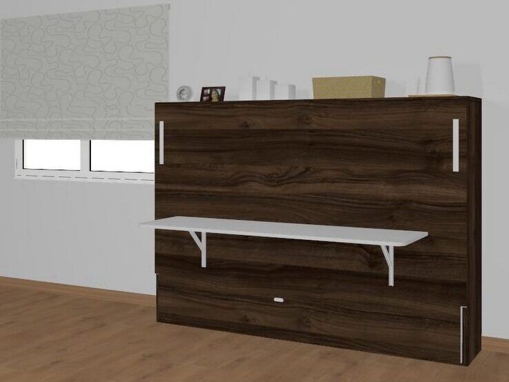 Cama abatible horizontal de 135 x 190 o 200 con escritorio fondo 38