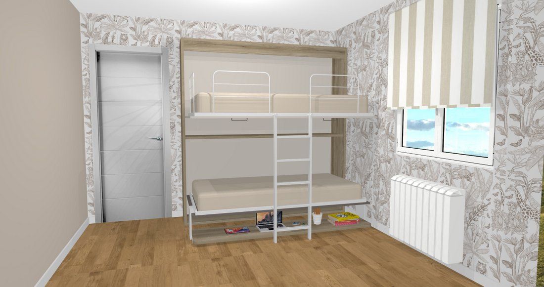 Litera abatible Formas con mesa de estudio - Imagen 2