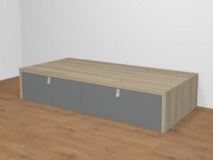 Cama compacta con 2 contenedores. Altura 38,4 cm. 7 medidas a elegir.