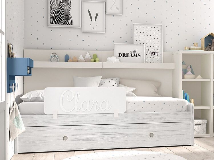 Cama nido baja con quitamiedos. 7 medidas a elegir