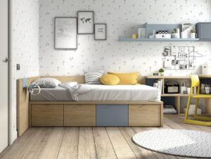 Cama con 4 contenedores y arcones. 8 medidas a elegir.