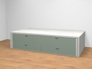 Compacta desplazable y cajonera 2 cajones. Altura 49,8 cm. Seis medidas a elegir.