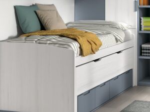 Cama desplazable con 4 contenedores. Cinco medidas a elegir.