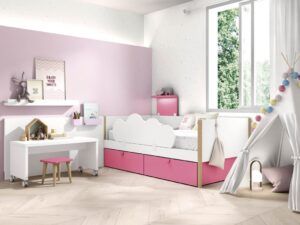Dormitorio infantil completo con quitamiedos abatible