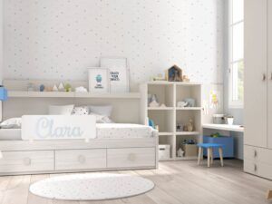 Dormitorio infantil con protector anti caída