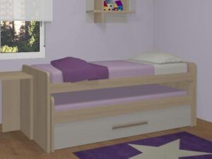 Compacta triple con desplazable vista. Brazos alto 83 cm.