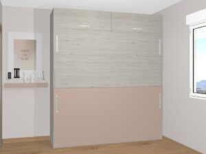 Litera abatible Up&Down de 90 o 105 fondo 60 con altillo