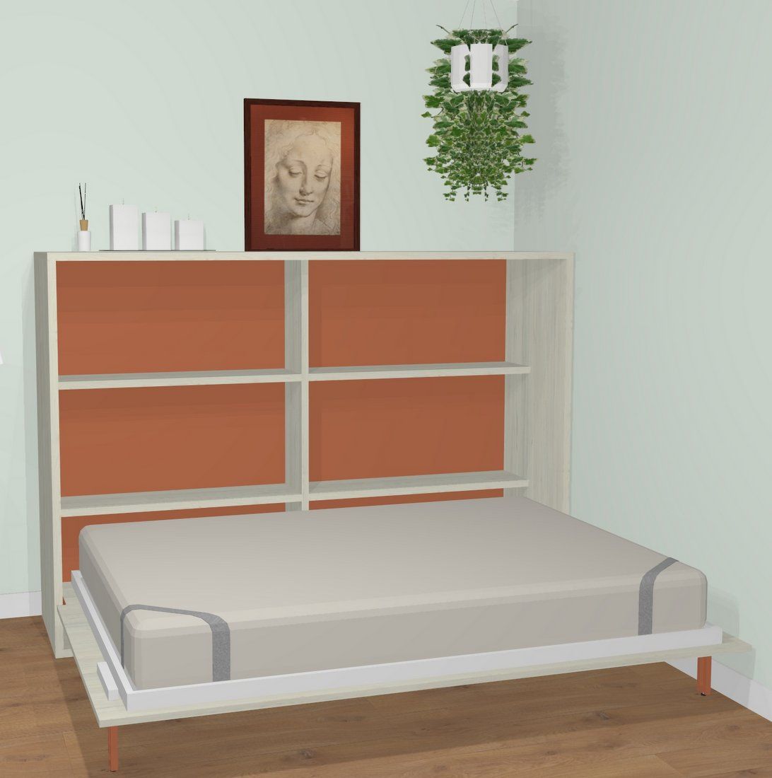 Cama abatible horizontal Up&Down de 135 fondo 60 - Imagen 2