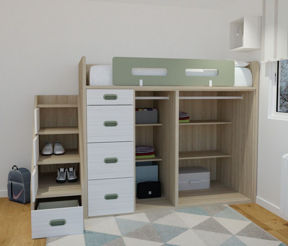 Cama alta abierta