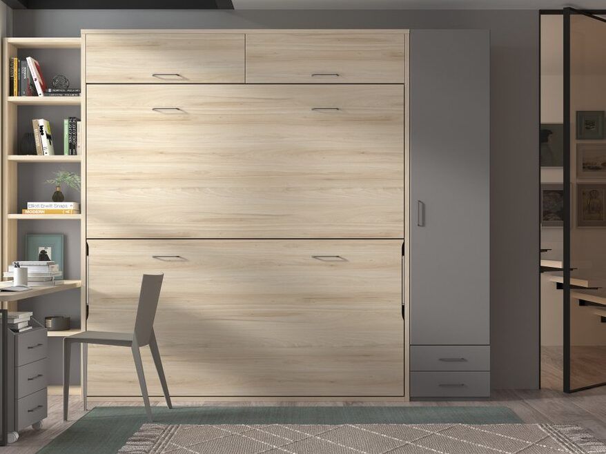 Litera abatible premium con altillos y estantes interiores