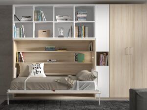Cama matrimonio abatible premium con estantes interiores. 4 medidas disponibles