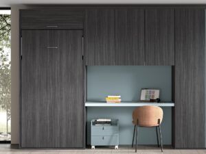 Cama abatible vertical Premium con altillo para colchones de 90 o 105. Fondo 57,5 cm