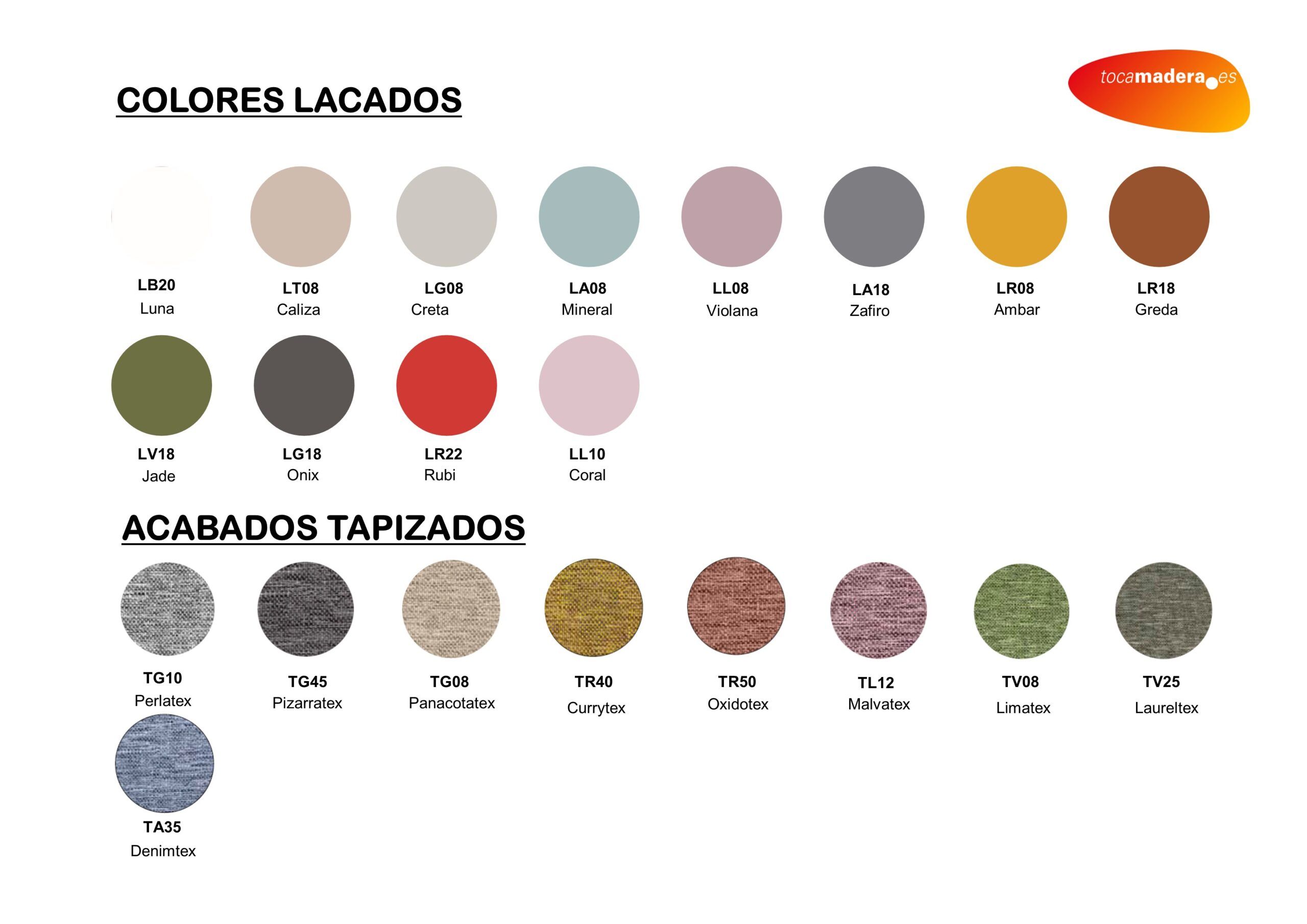 Muestrario lacados y tapizados Delulu