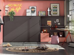 Juvenil con Cama Abatible de 135 y Mesa de Estudio