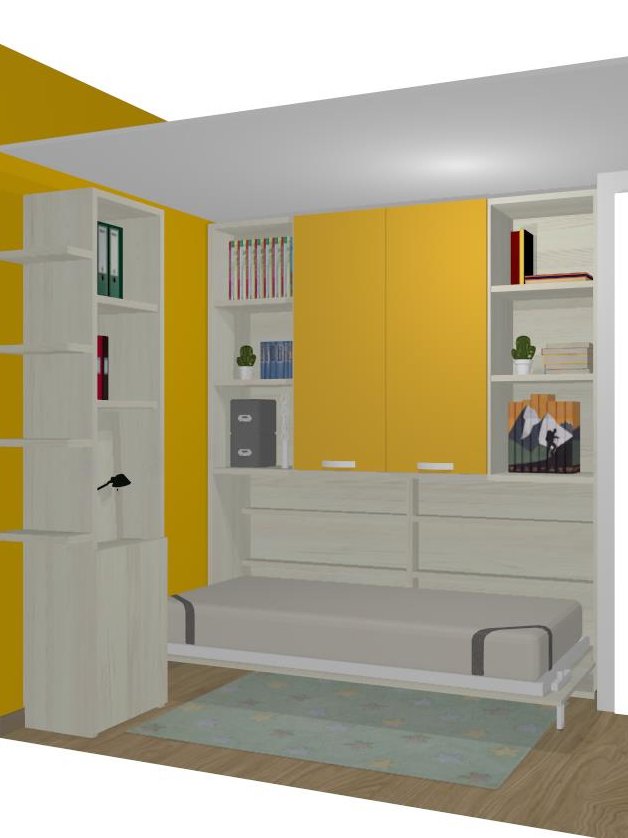 Cama abatible abierta