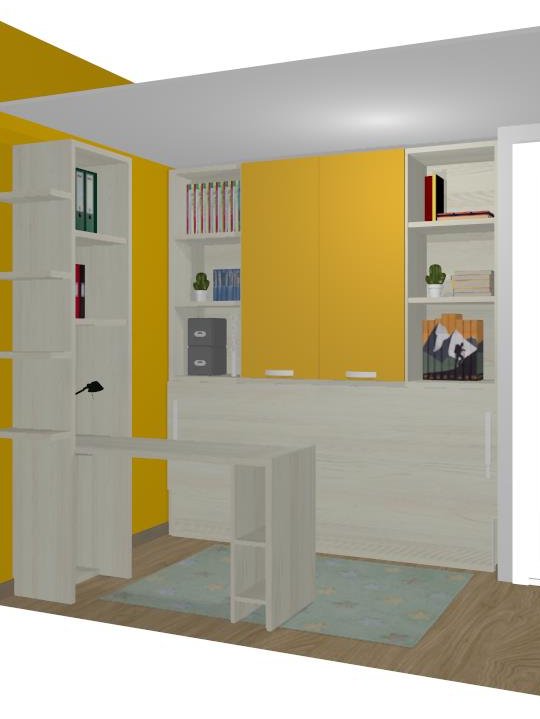 Mesa de estudio roll abierta