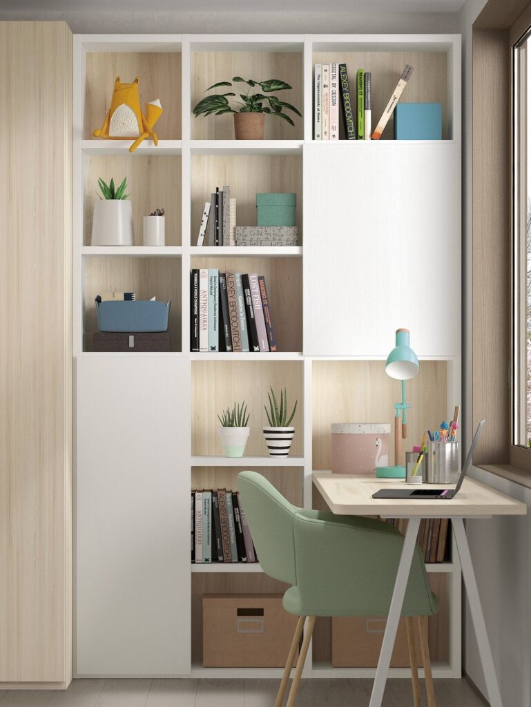 Librería desde el suelo