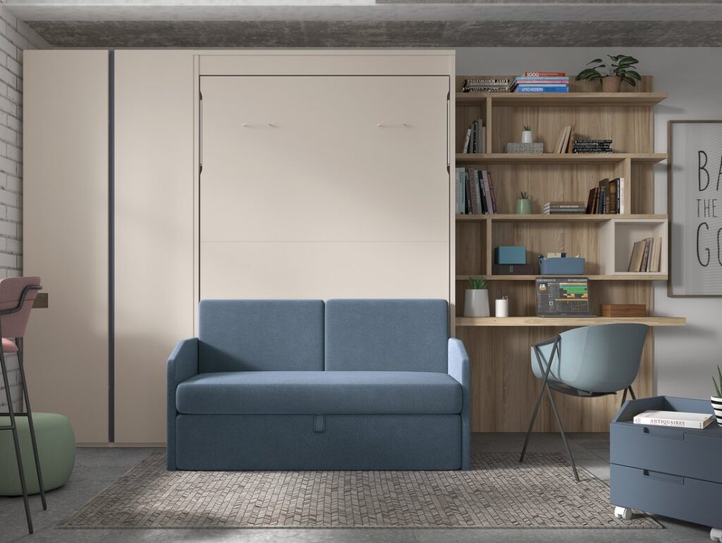 Home Office con cama abatible y sofá